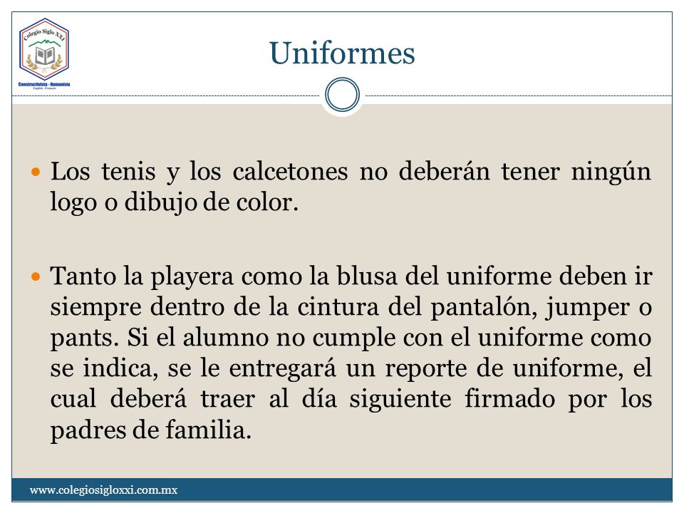 Uniformes Los tenis y los calcetones no deberán tener ningún logo o dibujo de color.