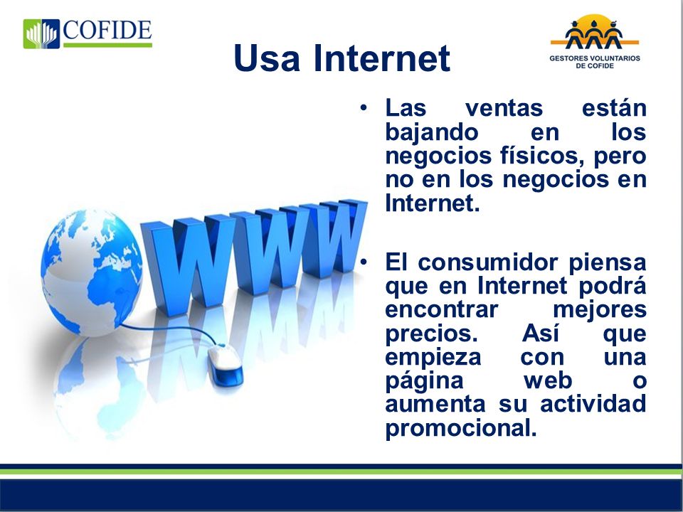 Usa Internet Las ventas están bajando en los negocios físicos, pero no en los negocios en Internet.