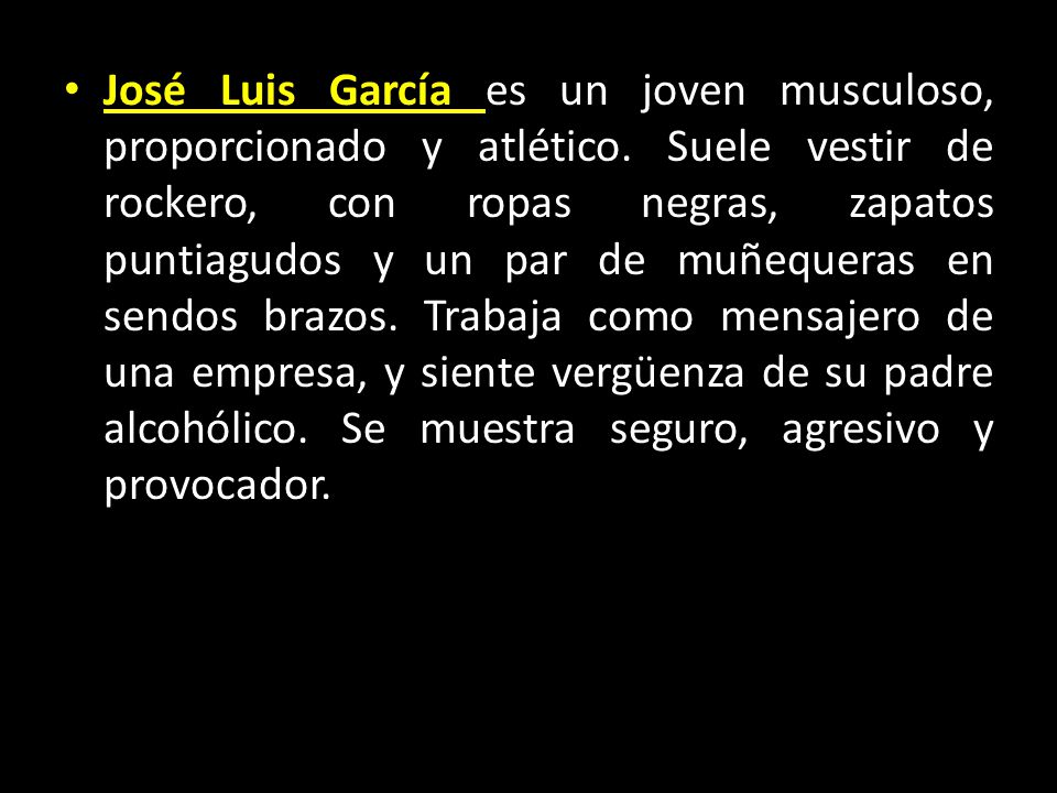 José Luis García es un joven musculoso, proporcionado y atlético