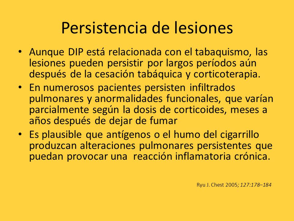 Persistencia de lesiones