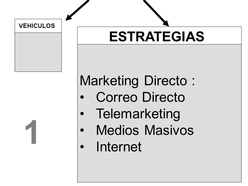1 ESTRATEGIAS Marketing Directo : Correo Directo Telemarketing