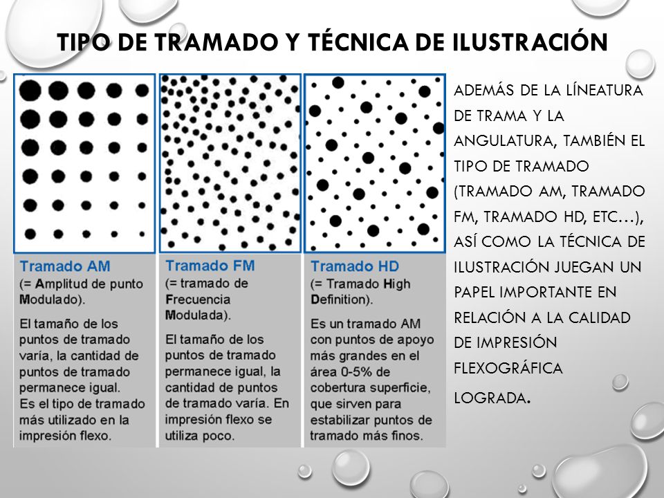 Tipo de tramado y técnica de ilustración