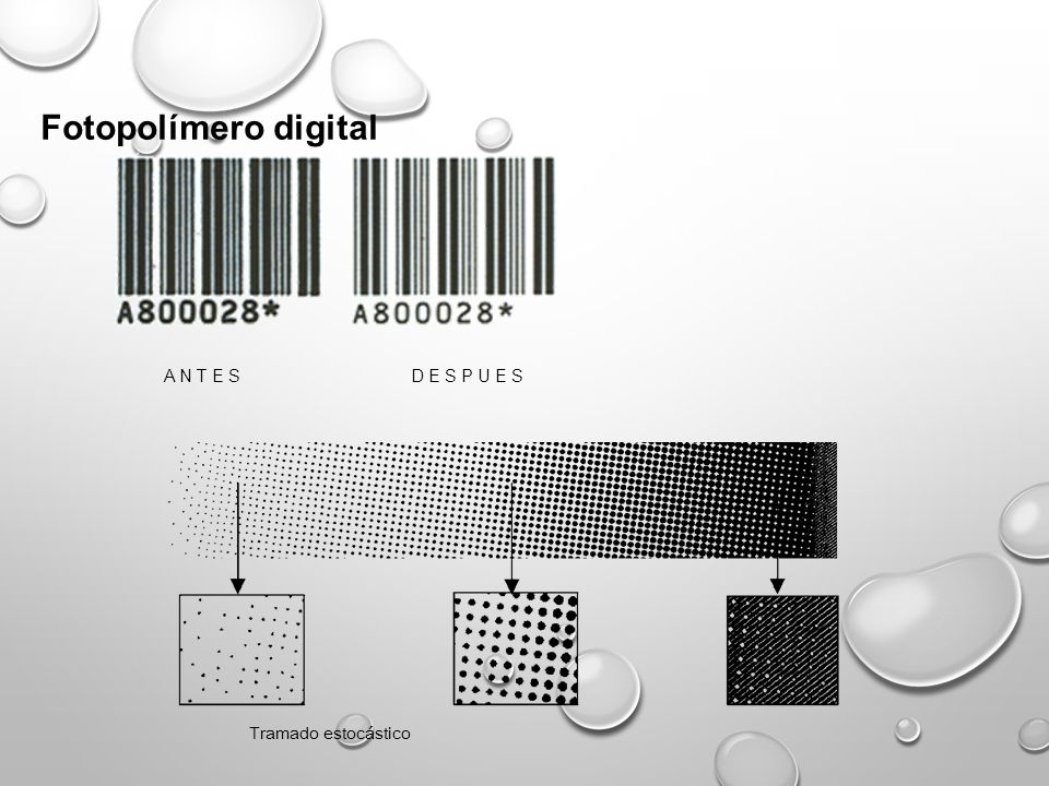 Fotopolímero digital A N T E S D E S P U E S Tramado estocástico