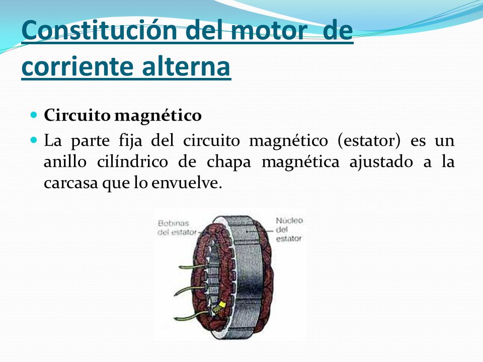Constitución del motor de corriente alterna