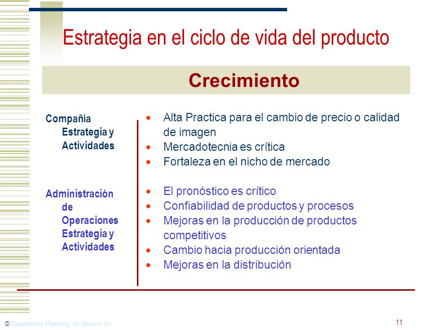 Estrategia en el ciclo de vida del producto