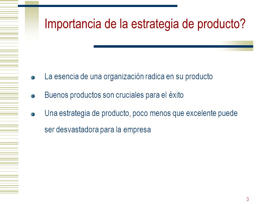 Importancia de la estrategia de producto