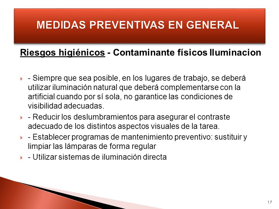 MEDIDAS PREVENTIVAS EN GENERAL