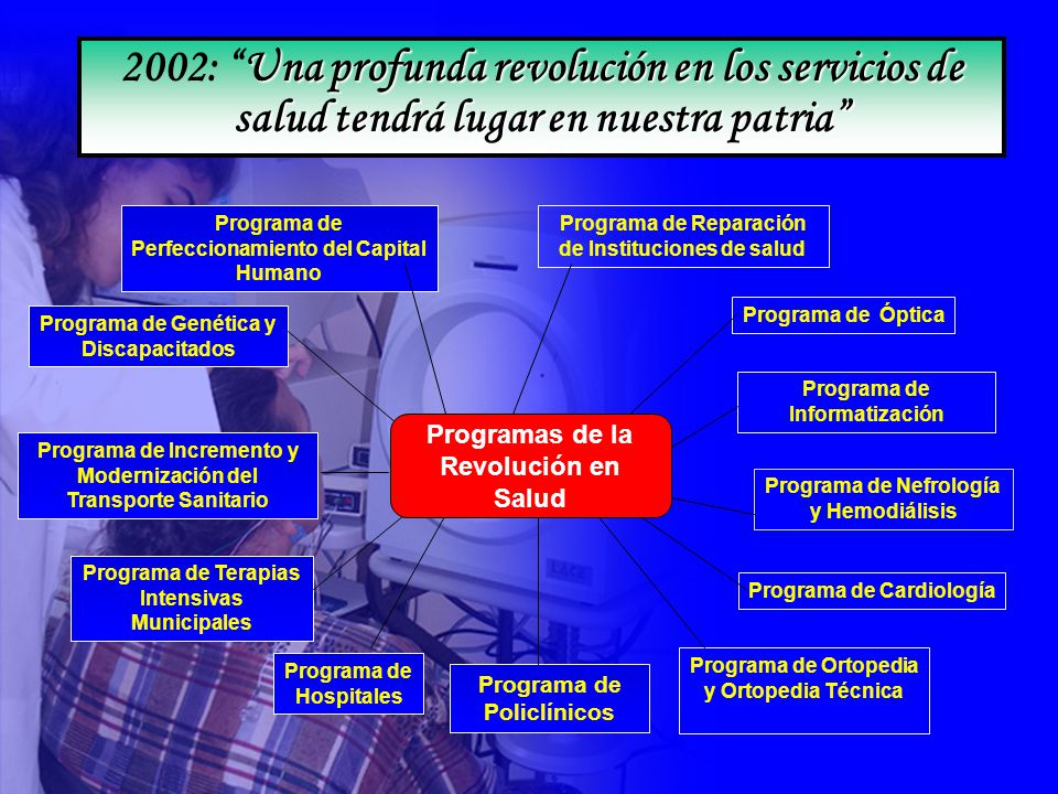 2002: Una profunda revolución en los servicios de salud tendrá lugar en nuestra patria