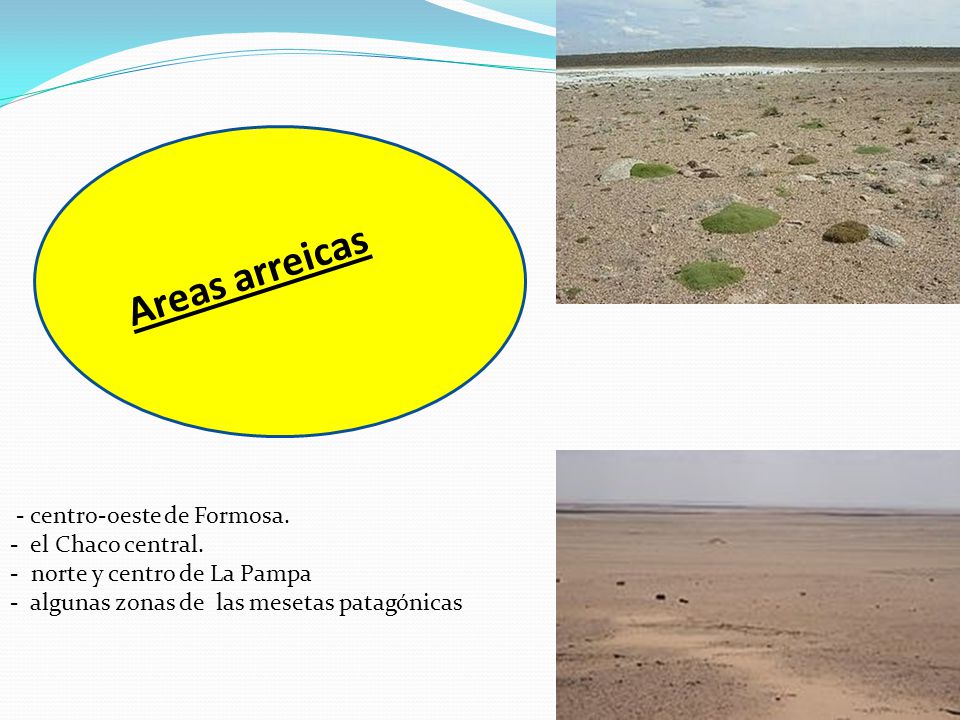 Areas arreicas - centro-oeste de Formosa. el Chaco central.