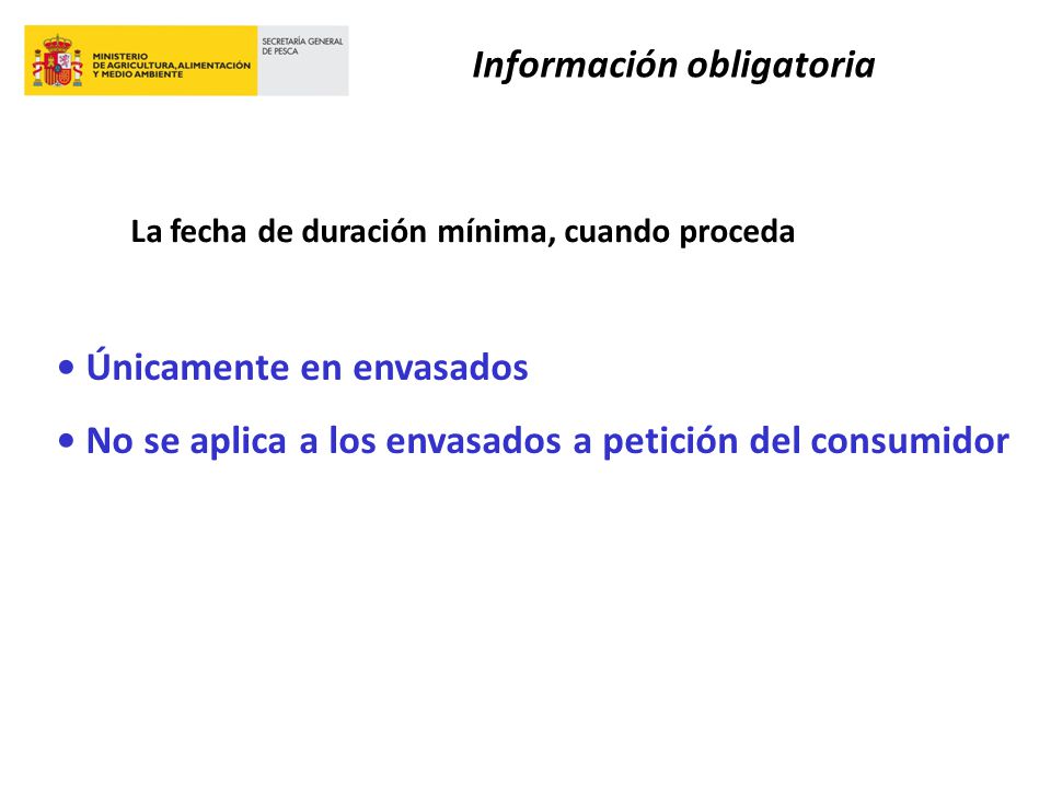 Información obligatoria