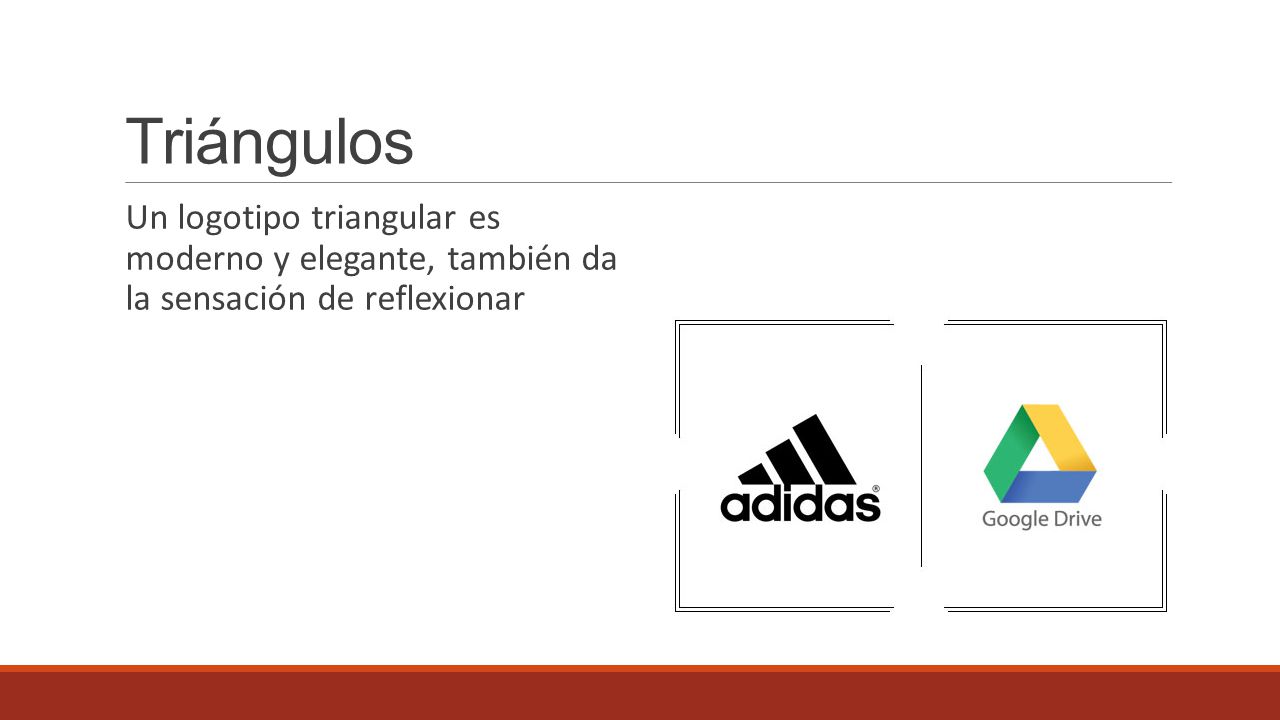 Triángulos Un logotipo triangular es moderno y elegante, también da la sensación de reflexionar