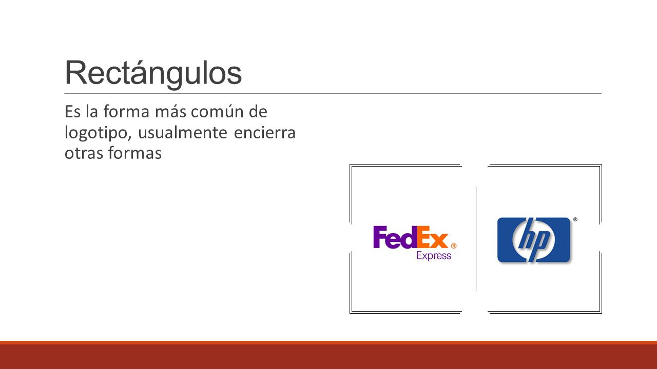Rectángulos Es la forma más común de logotipo, usualmente encierra otras formas