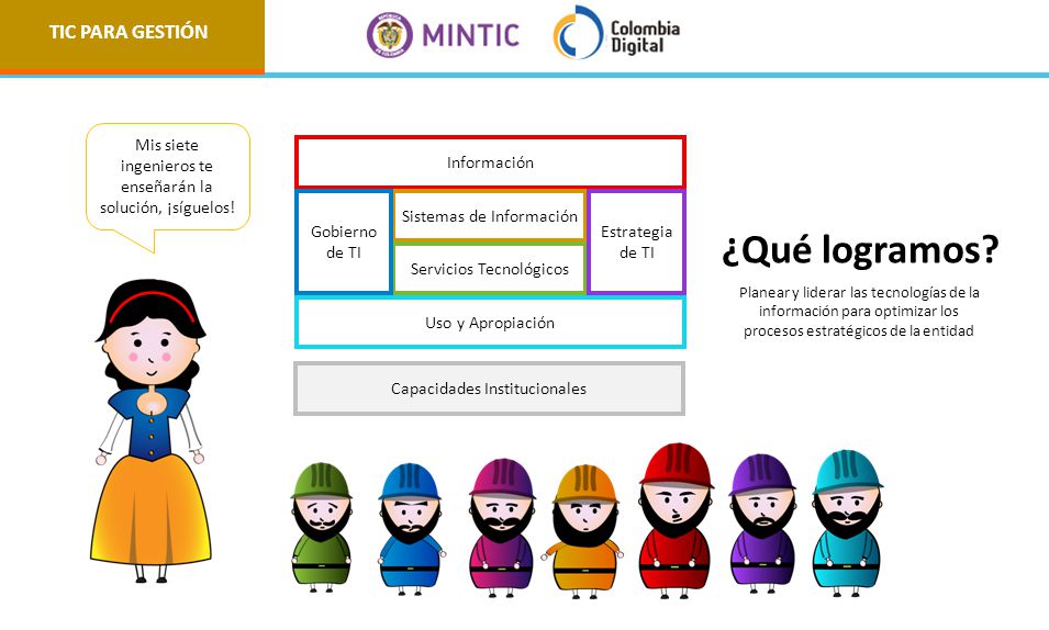 ¿Qué logramos TIC PARA GESTIÓN Información Gobierno de TI