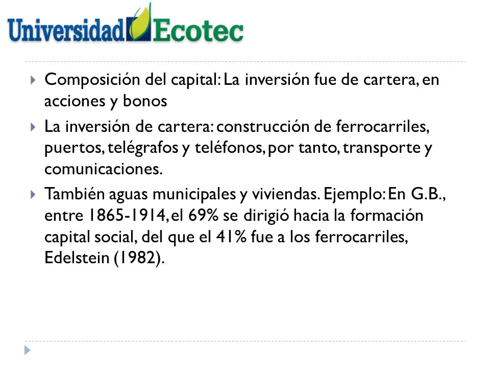 Composición del capital: La inversión fue de cartera, en acciones y bonos