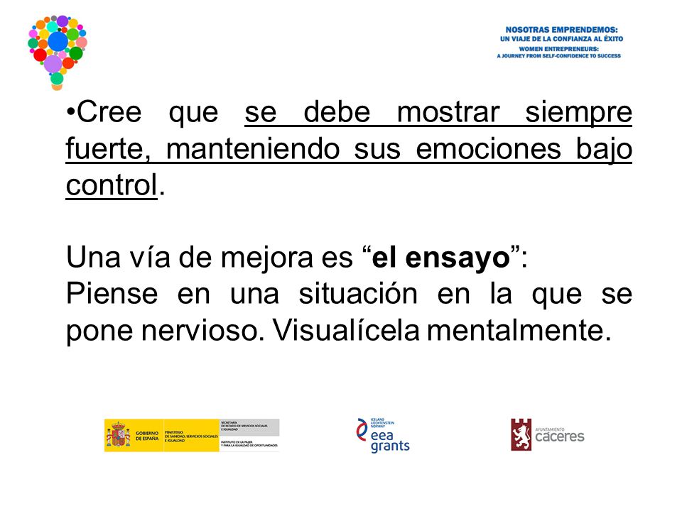 Cree que se debe mostrar siempre fuerte, manteniendo sus emociones bajo control.