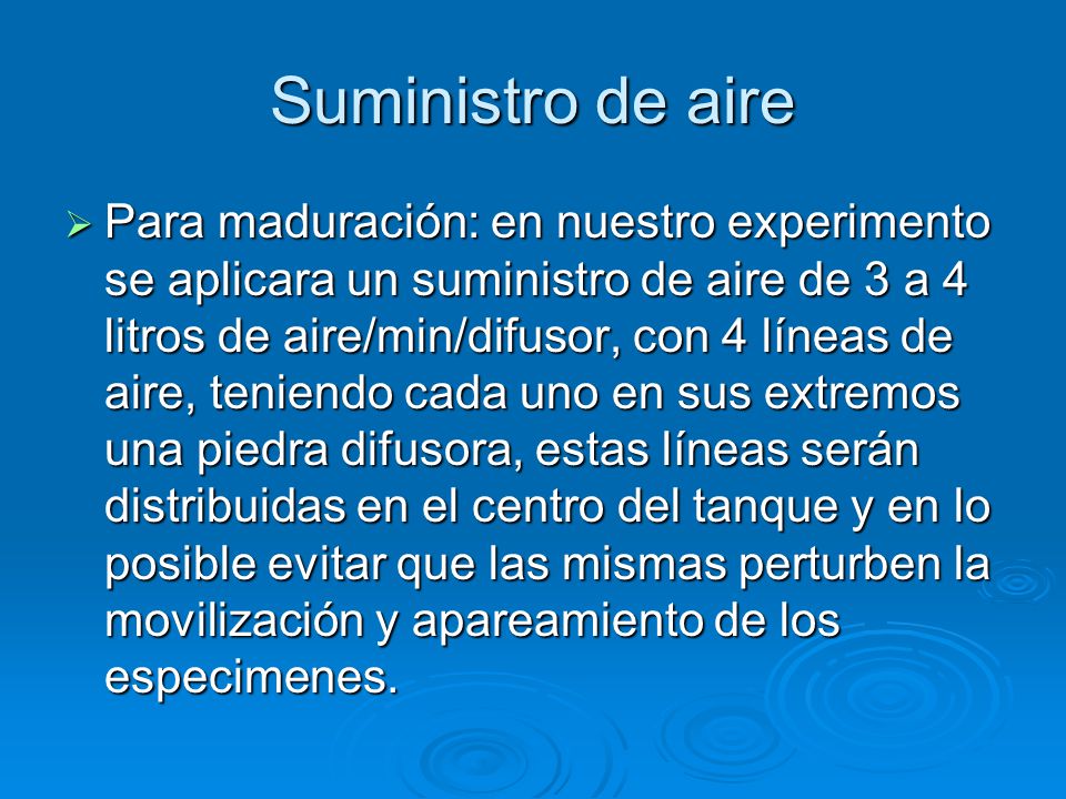 Suministro de aire
