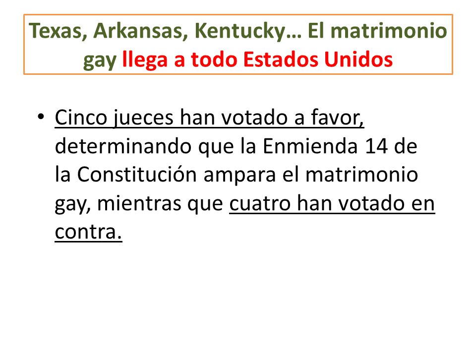 Texas, Arkansas, Kentucky… El matrimonio gay llega a todo Estados Unidos