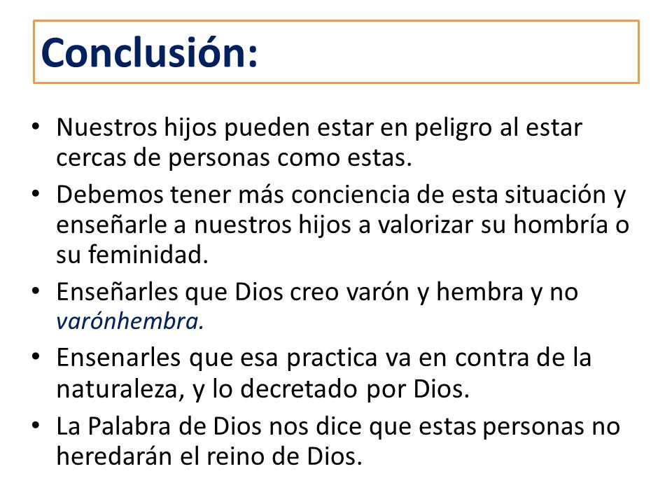 Conclusión: Nuestros hijos pueden estar en peligro al estar cercas de personas como estas.