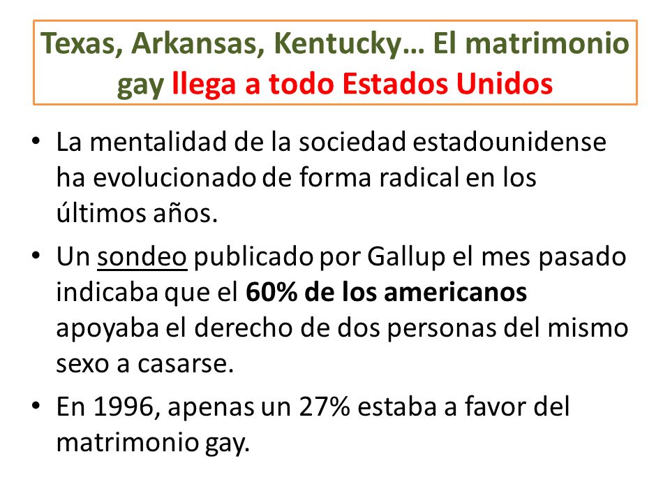 Texas, Arkansas, Kentucky… El matrimonio gay llega a todo Estados Unidos