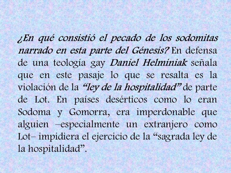 ¿En qué consistió el pecado de los sodomitas narrado en esta parte del Génesis.