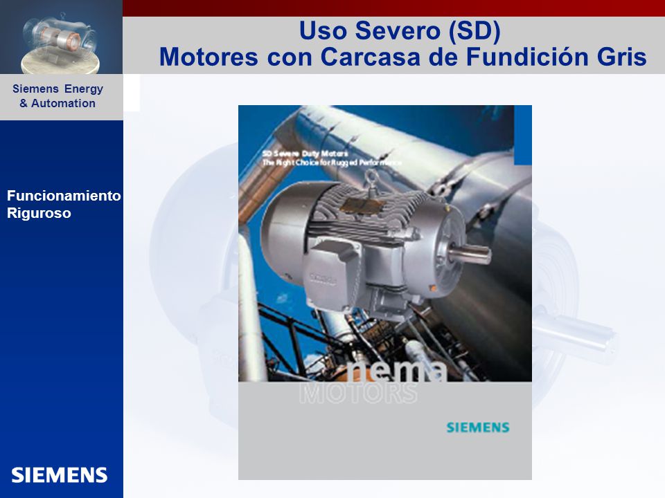 Uso Severo (SD) Motores con Carcasa de Fundición Gris