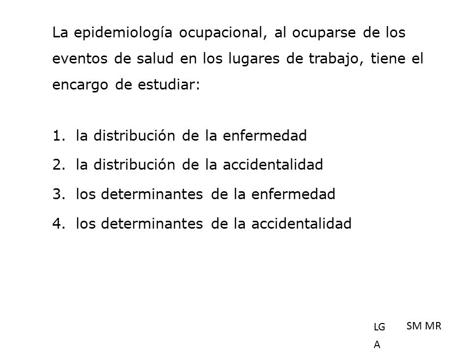 la distribución de la enfermedad la distribución de la accidentalidad