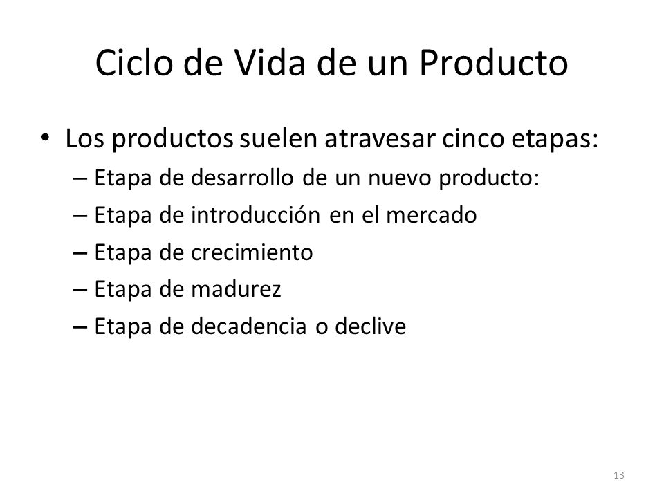 Ciclo de Vida de un Producto