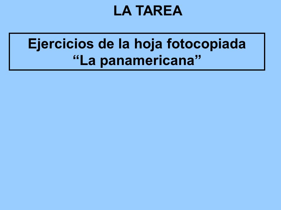 Ejercicios de la hoja fotocopiada