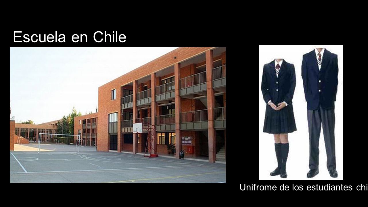 Escuela en Chile Unifrome de los estudiantes chilenos
