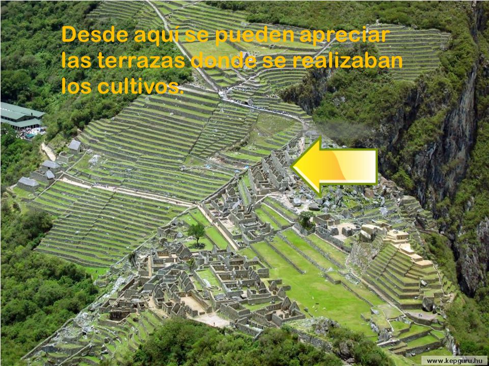 Desde aquí se pueden apreciar las terrazas donde se realizaban los cultivos.