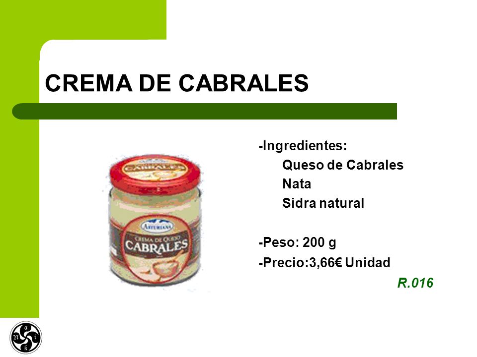 CREMA DE CABRALES -Ingredientes: Queso de Cabrales Nata Sidra natural