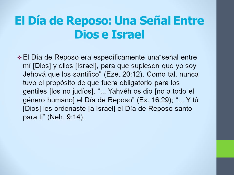 El Día de Reposo: Una Señal Entre Dios e Israel