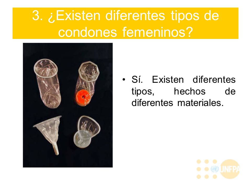 3. ¿Existen diferentes tipos de condones femeninos