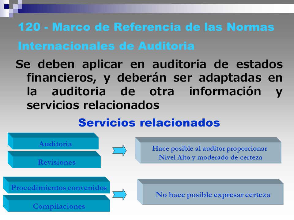 120 - Marco de Referencia de las Normas Internacionales de Auditoria