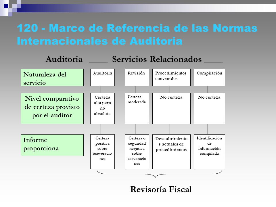120 - Marco de Referencia de las Normas Internacionales de Auditoria