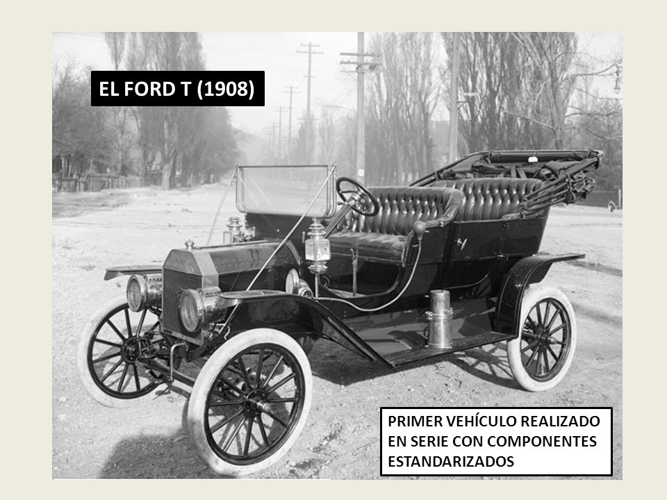 EL FORD T (1908) PRIMER VEHÍCULO REALIZADO EN SERIE CON COMPONENTES