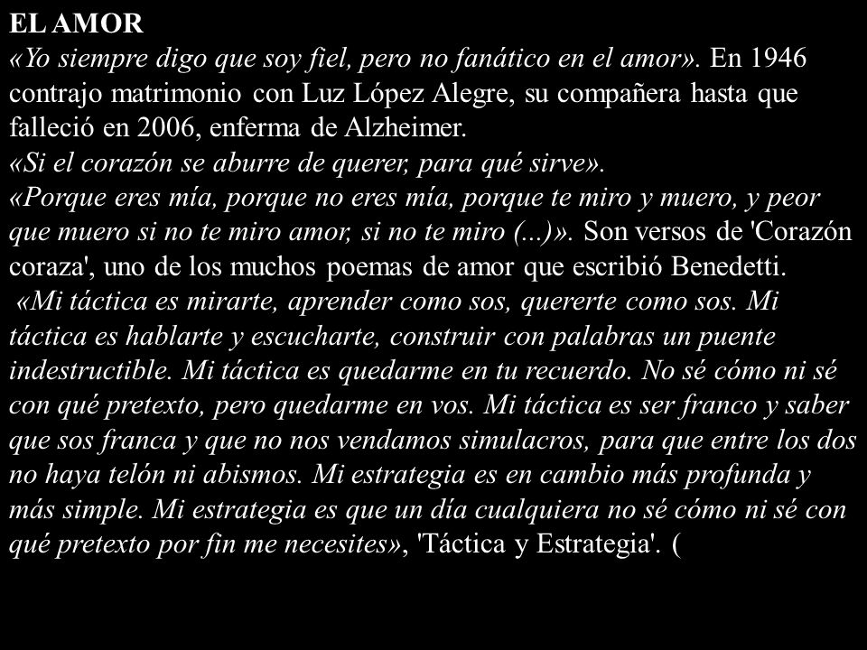 EL AMOR «Yo siempre digo que soy fiel, pero no fanático en el amor»