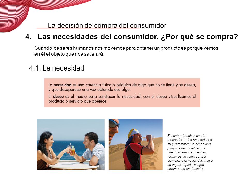 Las necesidades del consumidor. ¿Por qué se compra