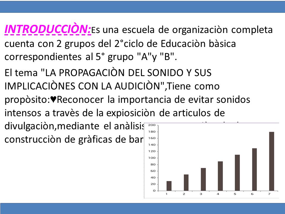 INTRODUCCIÒN:Es una escuela de organizaciòn completa cuenta con 2 grupos del 2°ciclo de Educaciòn bàsica correspondientes al 5° grupo A y B .