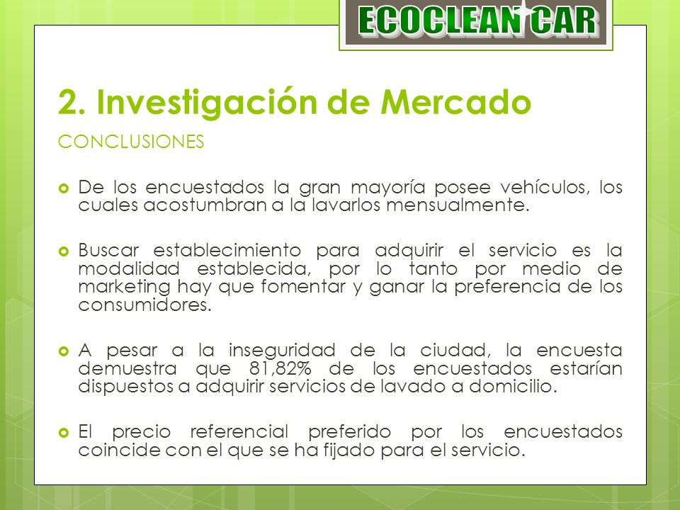 2. Investigación de Mercado