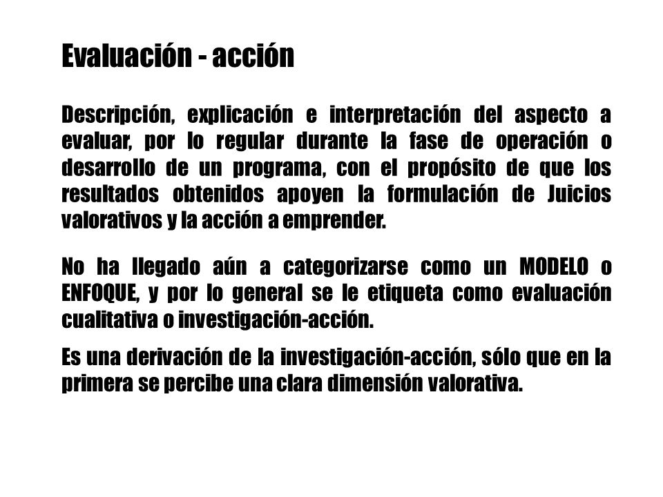 Evaluación - acción