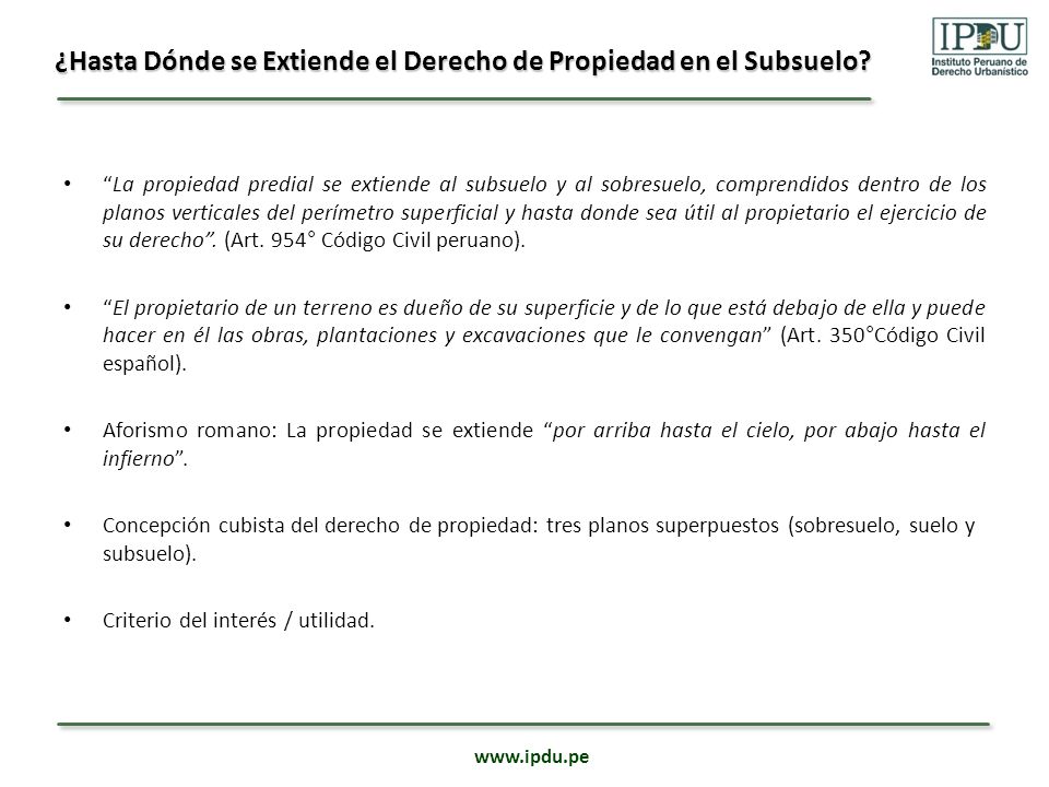 ¿Hasta Dónde se Extiende el Derecho de Propiedad en el Subsuelo