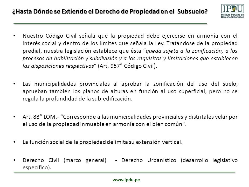 ¿Hasta Dónde se Extiende el Derecho de Propiedad en el Subsuelo