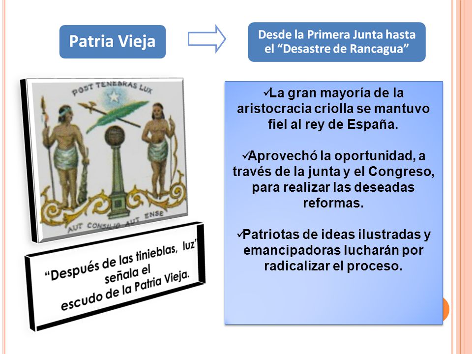 La gran mayoría de la aristocracia criolla se mantuvo fiel al rey de España.