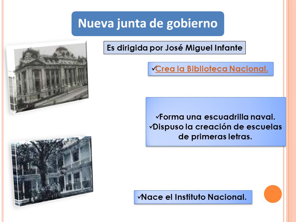 Forma una escuadrilla naval. Dispuso la creación de escuelas