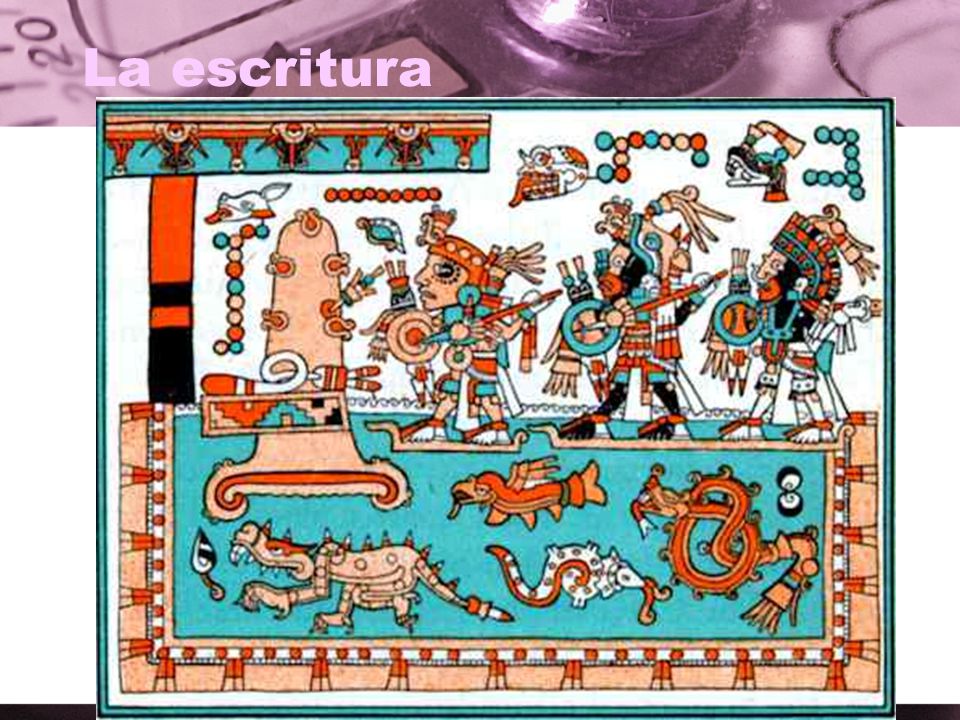 La escritura ¿Qué ves en este dibujo de los aztecas