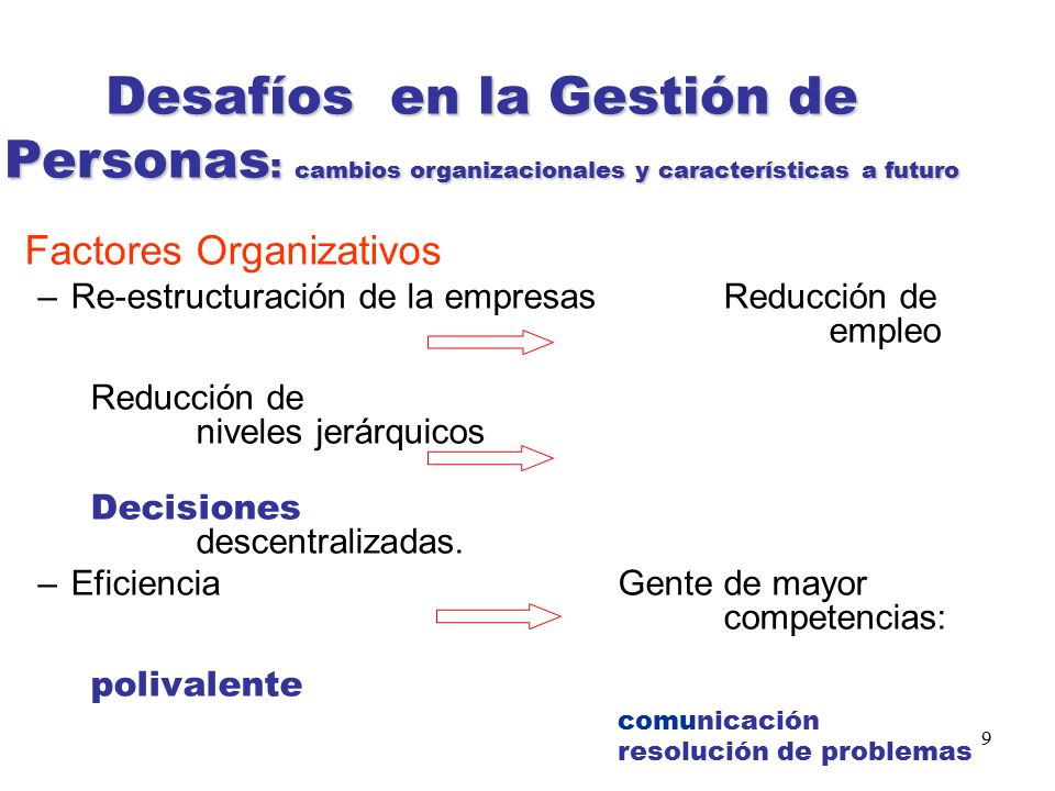 Desafíos en la Gestión de Personas: cambios organizacionales y características a futuro