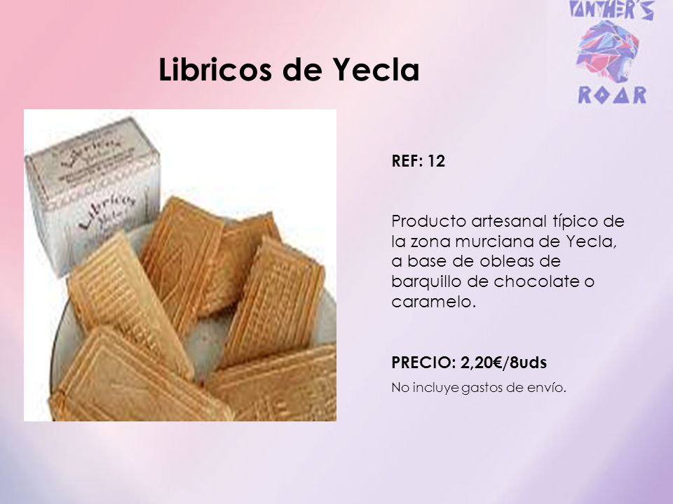 Libricos de Yecla REF: 12. Producto artesanal típico de la zona murciana de Yecla, a base de obleas de barquillo de chocolate o caramelo.