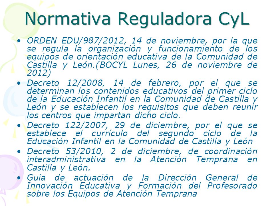 Normativa Reguladora CyL