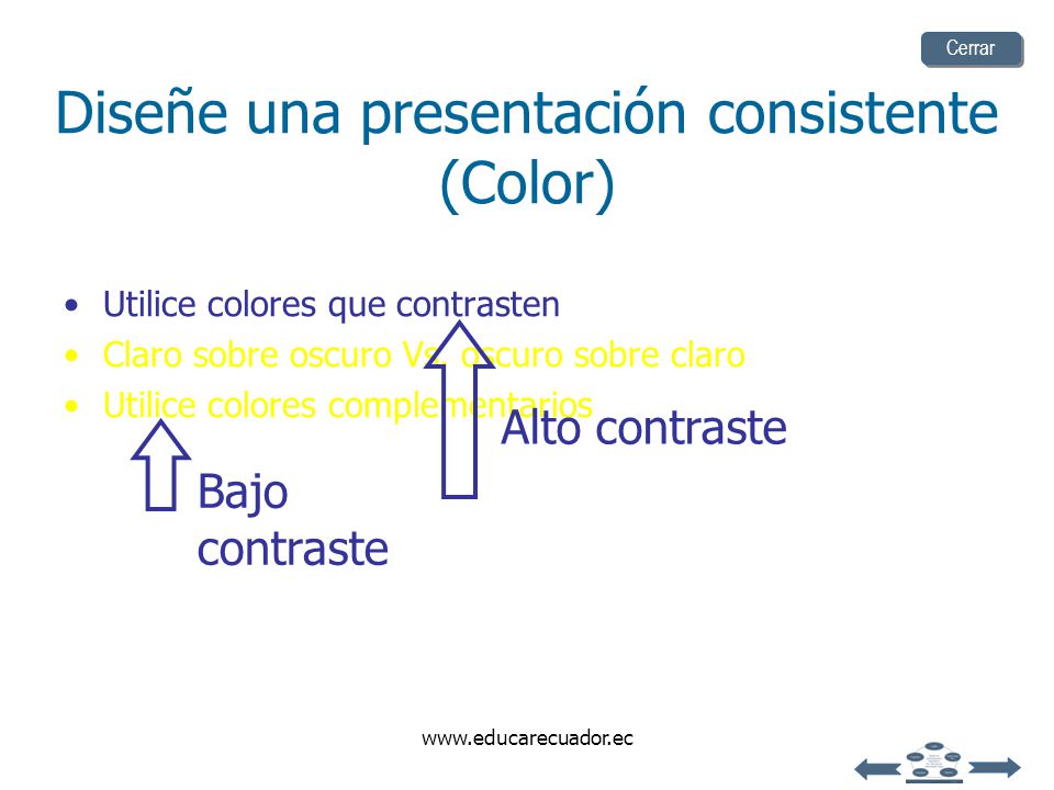 Diseñe una presentación consistente (Color)